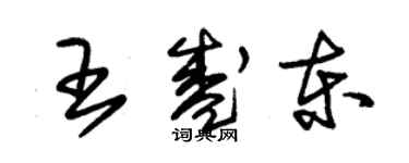 朱錫榮王盛東草書個性簽名怎么寫