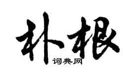 胡問遂朴根行書個性簽名怎么寫