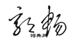 駱恆光郭暢草書個性簽名怎么寫