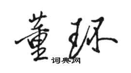 駱恆光董環行書個性簽名怎么寫