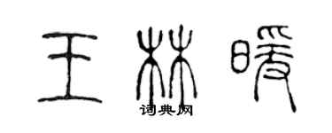 陳聲遠王林暖篆書個性簽名怎么寫