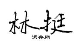 曾慶福林挺行書個性簽名怎么寫