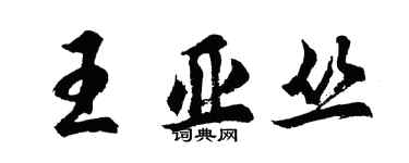 胡問遂王亞叢行書個性簽名怎么寫