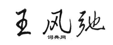 駱恆光王風弛行書個性簽名怎么寫