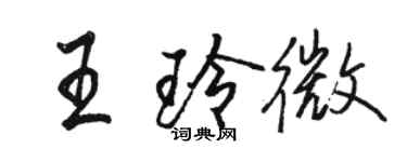 駱恆光王玲微行書個性簽名怎么寫