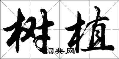 胡問遂樹植行書怎么寫