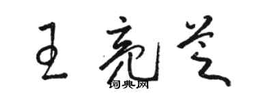 駱恆光王亮芝草書個性簽名怎么寫