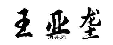 胡問遂王亞壟行書個性簽名怎么寫