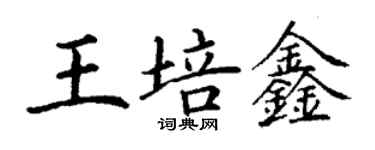 丁謙王培鑫楷書個性簽名怎么寫