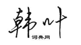 駱恆光韓葉行書個性簽名怎么寫