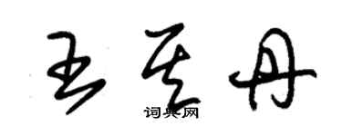 朱錫榮王其丹草書個性簽名怎么寫