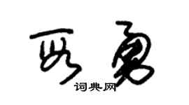 朱錫榮段勇草書個性簽名怎么寫