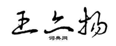 曾慶福王亦揚草書個性簽名怎么寫