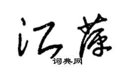 朱錫榮江萍草書個性簽名怎么寫