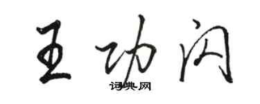 駱恆光王功閃行書個性簽名怎么寫