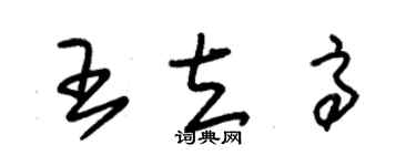朱錫榮王立高草書個性簽名怎么寫