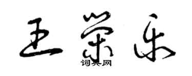 曾慶福王榮樂草書個性簽名怎么寫