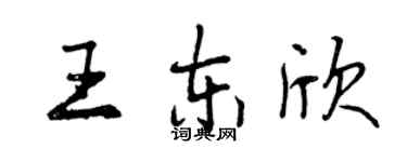 曾慶福王東欣行書個性簽名怎么寫