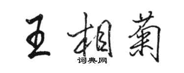 駱恆光王相菊行書個性簽名怎么寫