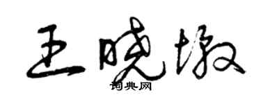 曾慶福王曉墩草書個性簽名怎么寫