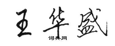 駱恆光王華盛行書個性簽名怎么寫