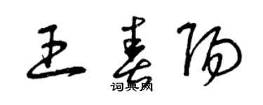 曾慶福王春陽草書個性簽名怎么寫