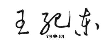 駱恆光王紀東草書個性簽名怎么寫