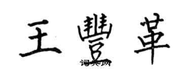 何伯昌王豐革楷書個性簽名怎么寫