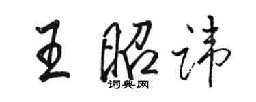駱恆光王昭諱行書個性簽名怎么寫