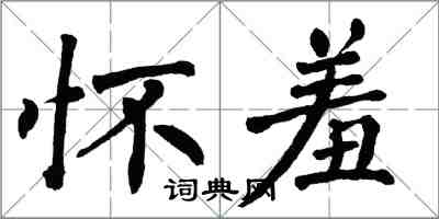 翁闓運懷羞楷書怎么寫