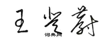 駱恆光王登蔚草書個性簽名怎么寫