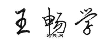 駱恆光王暢學行書個性簽名怎么寫