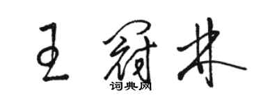 駱恆光王冠林草書個性簽名怎么寫