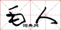 朱錫榮毛人草書怎么寫