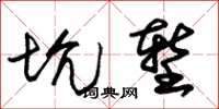 朱錫榮坑塹草書怎么寫