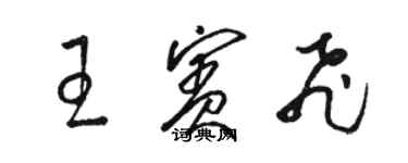 駱恆光王賓飛草書個性簽名怎么寫