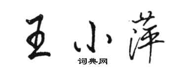 駱恆光王小萍行書個性簽名怎么寫