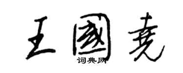 王正良王國堯行書個性簽名怎么寫