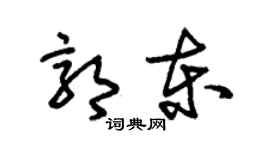 朱錫榮郭東草書個性簽名怎么寫