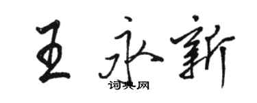 駱恆光王永新行書個性簽名怎么寫