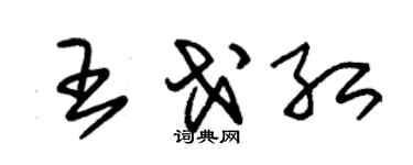朱錫榮王戈紅草書個性簽名怎么寫
