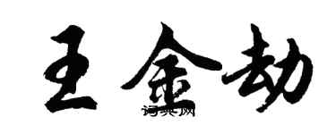 胡問遂王金劫行書個性簽名怎么寫