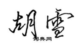 駱恆光胡雪行書個性簽名怎么寫