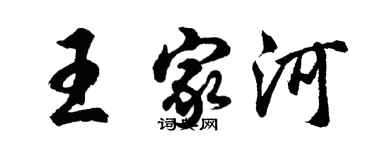 胡問遂王家河行書個性簽名怎么寫