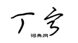 朱錫榮丁寧草書個性簽名怎么寫