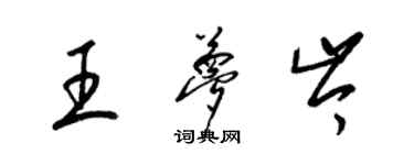 梁錦英王夢岑草書個性簽名怎么寫