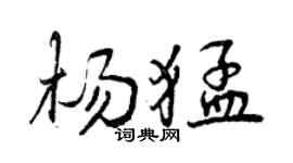 曾慶福楊猛行書個性簽名怎么寫