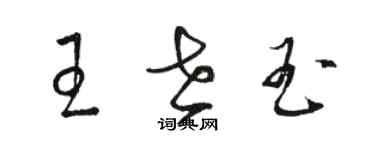 駱恆光王世玉草書個性簽名怎么寫