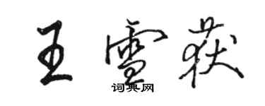 駱恆光王雪獲行書個性簽名怎么寫