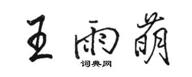 駱恆光王雨萌行書個性簽名怎么寫